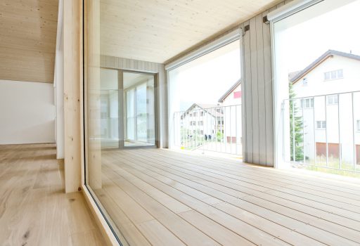 Balkon Holz Aluminium Fenster