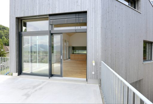 Neubau Efh Architektur Holzbau Holzfassade Kunststoff Aluminium Fenster