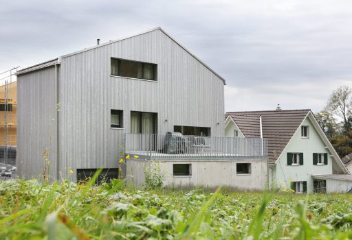 Neubau Einfamilienhaus Architektur Holzbau Aussenansicht