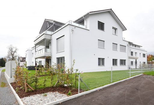 Neubau Mehrfamilienhaus Holzbau Aussenansicht